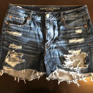 America Eagle Distressed Tomgirl Bermuda Shorts